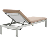 Shore Outdoor Patio Aluminum Chaise with Cushions by Lefancy