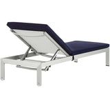 Shore Outdoor Patio Aluminum Chaise with Cushions by Lefancy