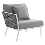 Stance Outdoor Patio Aluminum Left-Facing Armchair by Lefancy