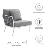 Stance Outdoor Patio Aluminum Left-Facing Armchair by Lefancy