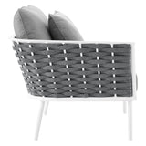 Stance Outdoor Patio Aluminum Left-Facing Armchair by Lefancy