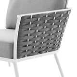 Stance Outdoor Patio Aluminum Right-Facing Armchair by Lefancy