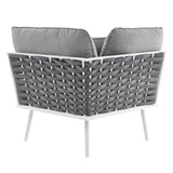 Stance Outdoor Patio Aluminum Corner Chair by Lefancy