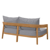 Brisbane Teak Wood Outdoor Patio Loveseat by Lefancy