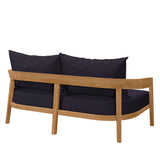 Brisbane Teak Wood Outdoor Patio Loveseat by Lefancy