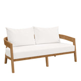 Brisbane Teak Wood Outdoor Patio Loveseat by Lefancy