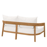 Brisbane Teak Wood Outdoor Patio Loveseat by Lefancy