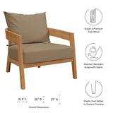 Brisbane Teak Wood Outdoor Patio Armchair by Lefancy