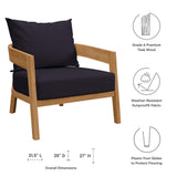 Brisbane Teak Wood Outdoor Patio Armchair by Lefancy