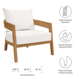 Brisbane Teak Wood Outdoor Patio Armchair by Lefancy