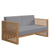 Carlsbad Teak Wood Outdoor Patio Loveseat by Lefancy