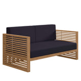 Carlsbad Teak Wood Outdoor Patio Loveseat by Lefancy