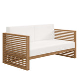 Carlsbad Teak Wood Outdoor Patio Loveseat by Lefancy