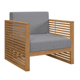 Carlsbad Teak Wood Outdoor Patio Armchair by Lefancy