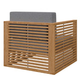 Carlsbad Teak Wood Outdoor Patio Armchair by Lefancy