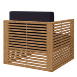 Carlsbad Teak Wood Outdoor Patio Armchair by Lefancy