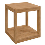 Carlsbad Teak Wood Outdoor Patio Side Table by Lefancy