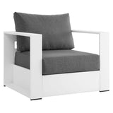 Tahoe Outdoor Patio Powder-Coated Aluminum Armchair by Lefancy