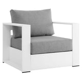 Tahoe Outdoor Patio Powder-Coated Aluminum Armchair by Lefancy