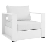 Tahoe Outdoor Patio Powder-Coated Aluminum Armchair by Lefancy