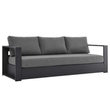 Tahoe Outdoor Patio Powder-Coated Aluminum Sofa by Lefancy