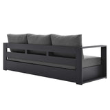 Tahoe Outdoor Patio Powder-Coated Aluminum Sofa by Lefancy