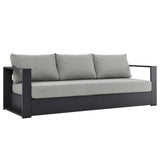 Tahoe Outdoor Patio Powder-Coated Aluminum Sofa by Lefancy