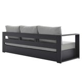 Tahoe Outdoor Patio Powder-Coated Aluminum Sofa by Lefancy