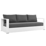 Tahoe Outdoor Patio Powder-Coated Aluminum Sofa by Lefancy