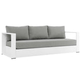 Tahoe Outdoor Patio Powder-Coated Aluminum Sofa by Lefancy