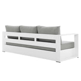 Tahoe Outdoor Patio Powder-Coated Aluminum Sofa by Lefancy