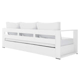 Tahoe Outdoor Patio Powder-Coated Aluminum Sofa by Lefancy