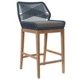 Wellspring Outdoor Patio Teak Wood Bar Stool by Lefancy