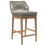 Wellspring Outdoor Patio Teak Wood Bar Stool by Lefancy