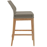 Wellspring Outdoor Patio Teak Wood Bar Stool by Lefancy