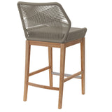 Wellspring Outdoor Patio Teak Wood Bar Stool by Lefancy