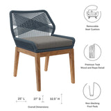 Wellspring Outdoor Patio Teak Wood Dining Chair by Lefancy