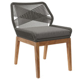 Wellspring Outdoor Patio Teak Wood Dining Chair by Lefancy