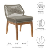 Wellspring Outdoor Patio Teak Wood Dining Chair by Lefancy