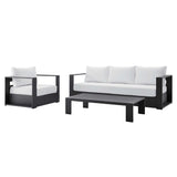 Tahoe 3-Piece Outdoor Patio Powder-Coated Aluminum Set by Lefancy