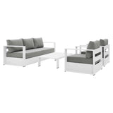 Tahoe 4-Piece Outdoor Patio Powder-Coated Aluminum Set by Lefancy