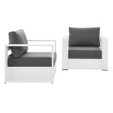 Tahoe 2-Piece Outdoor Patio Powder-Coated Aluminum Armchair Set by Lefancy