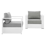 Tahoe 2-Piece Outdoor Patio Powder-Coated Aluminum Armchair Set by Lefancy