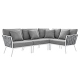 Stance Outdoor Patio Aluminum Large Sectional Sofa by Lefancy