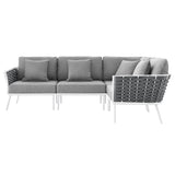 Stance Outdoor Patio Aluminum Large Sectional Sofa by Lefancy