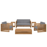 Carlsbad 6-Piece Teak Wood Outdoor Patio Set by Lefancy