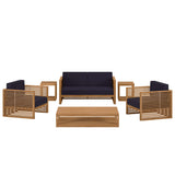 Carlsbad 6-Piece Teak Wood Outdoor Patio Set by Lefancy