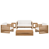 Carlsbad 6-Piece Teak Wood Outdoor Patio Set by Lefancy