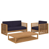 Carlsbad 3-Piece Teak Wood Outdoor Patio Set by Lefancy