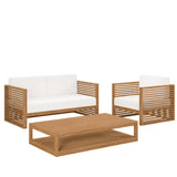 Carlsbad 3-Piece Teak Wood Outdoor Patio Set by Lefancy